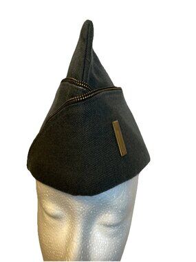 Vintage 1956 Army Green Wool Garrison Hat Size 7 1/4 Gerber Mfg Co 44